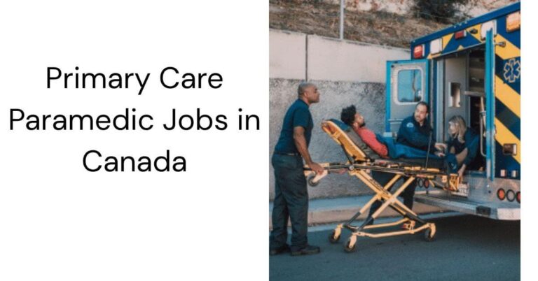 Primary Care Paramedic Jobs in Canada
